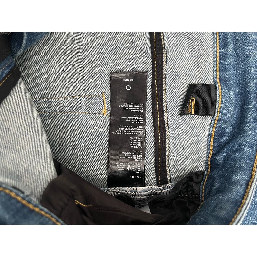 AMIRI Denim Jeans Sz 40 Distressed Ripped Repair Patched - Picture 5 of 10